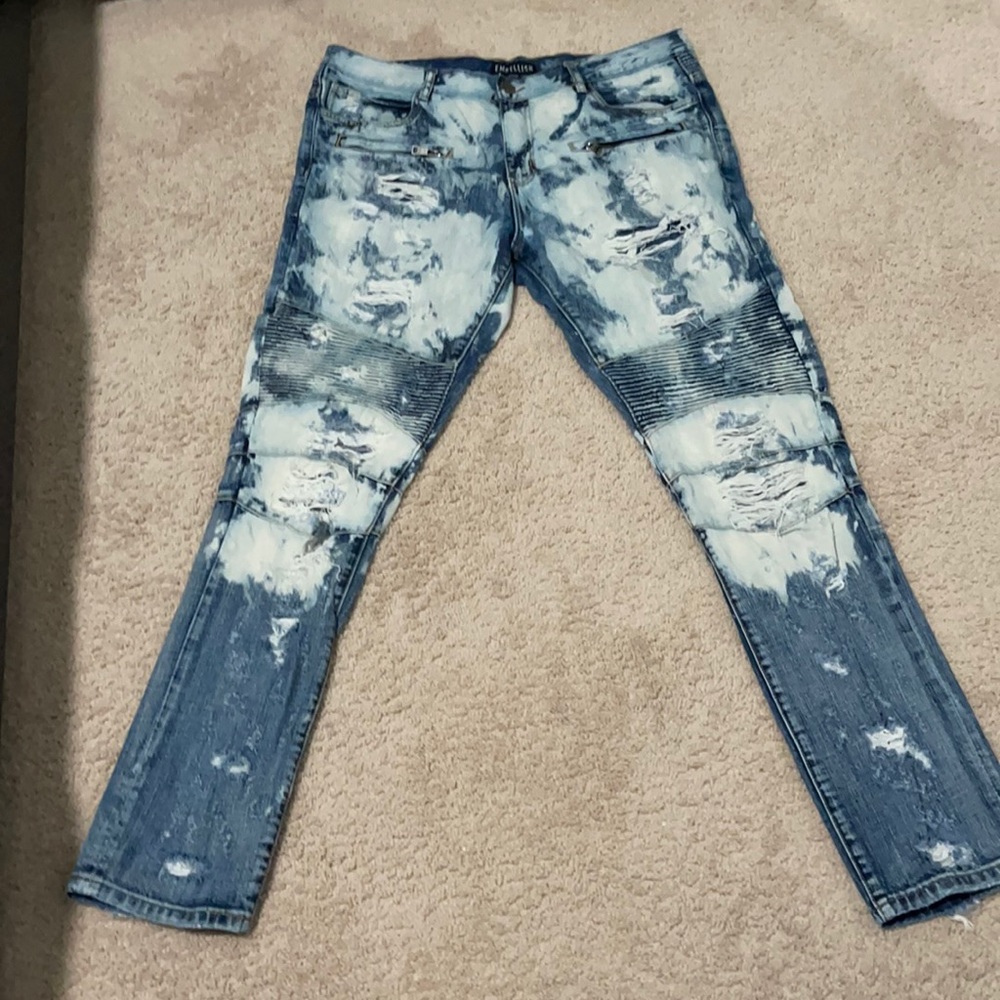 Authentic Embellish Denim Biker Jeans 👖 Mens